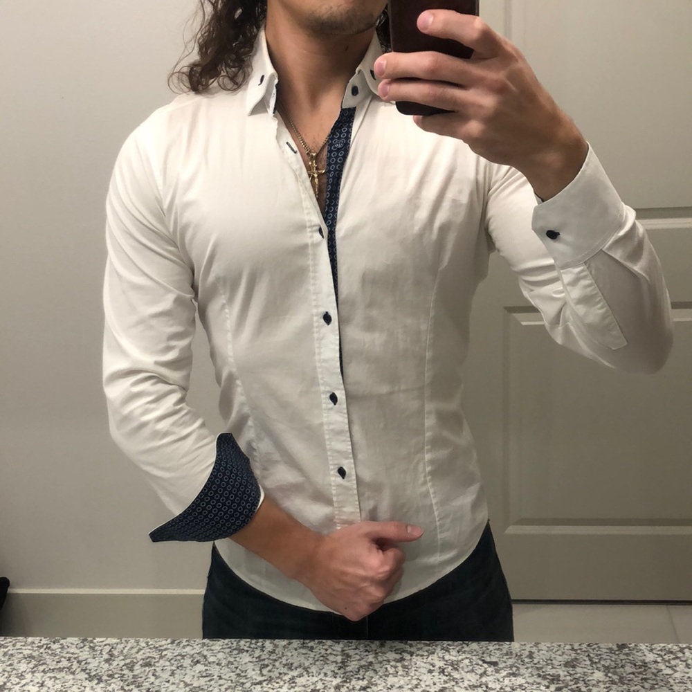 Italian White Button Up
